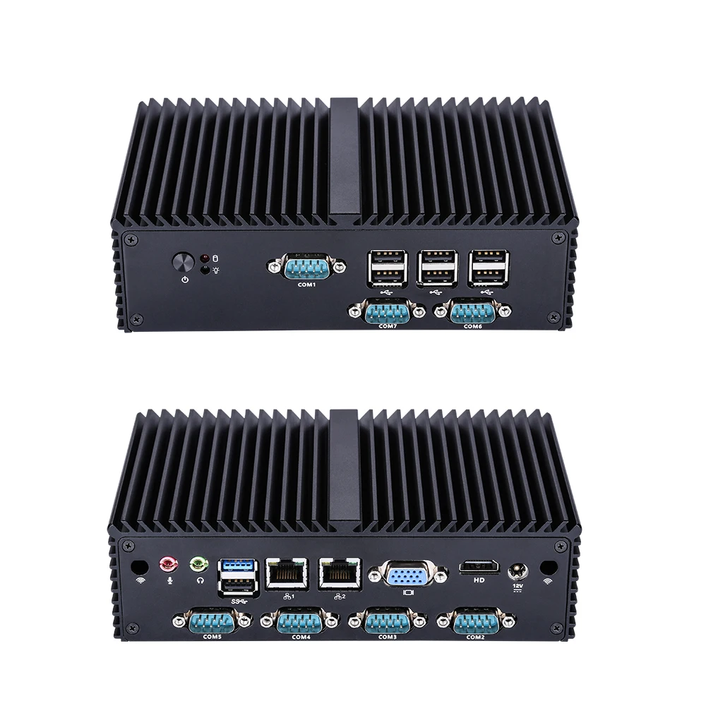 Spedizione Gratuita Qotom Q190X Mini Computer Hardware Bay Trail J1900 Dual Lan Oem Mini Pc Con Porta Parallela Seriale