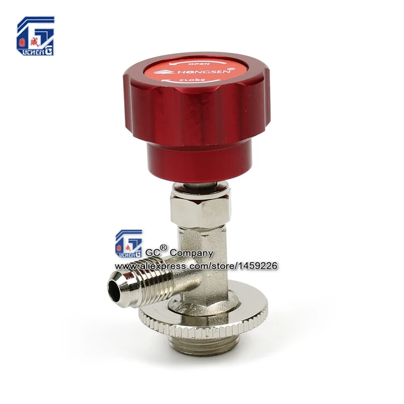 M14 1/4'' R134A Refrigerant Bottle Opener Gas Can Tap Dispensing Valve / Dispenser A/C Air Conditioning