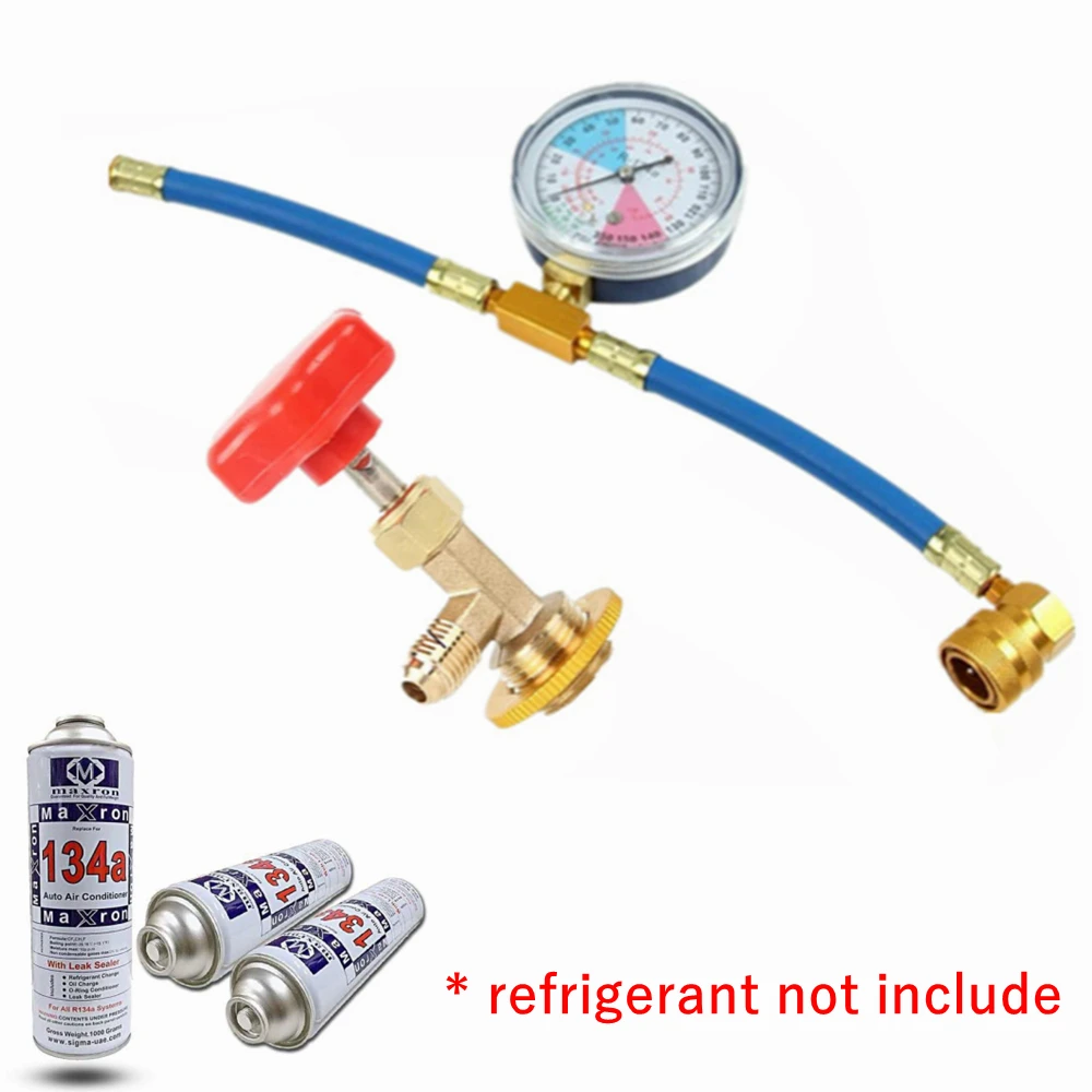 R134A Strumenti Di Riempimento Gas Refrigerante Ricarica Aria Condizionata Automobilistica Kit Di Ricarica Ca Manometro Valvola Aria Condizionata Auto