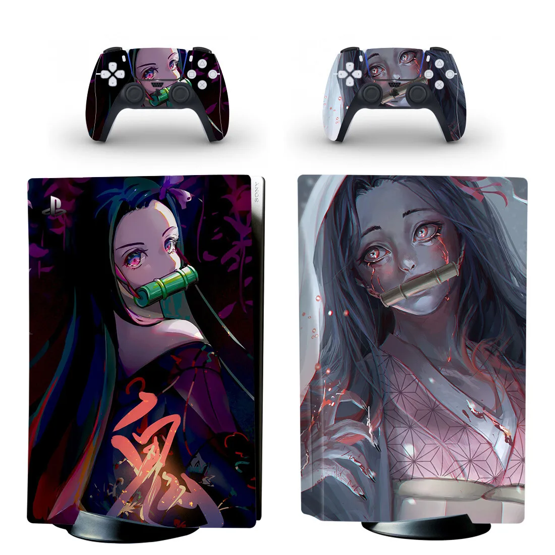 Demon Slayer Kamado Nezuko Ps5 Disc Sticker Decal Cover Per Playstation 5 Console E 2 Controller Ps5 Disk Skin Vinyl