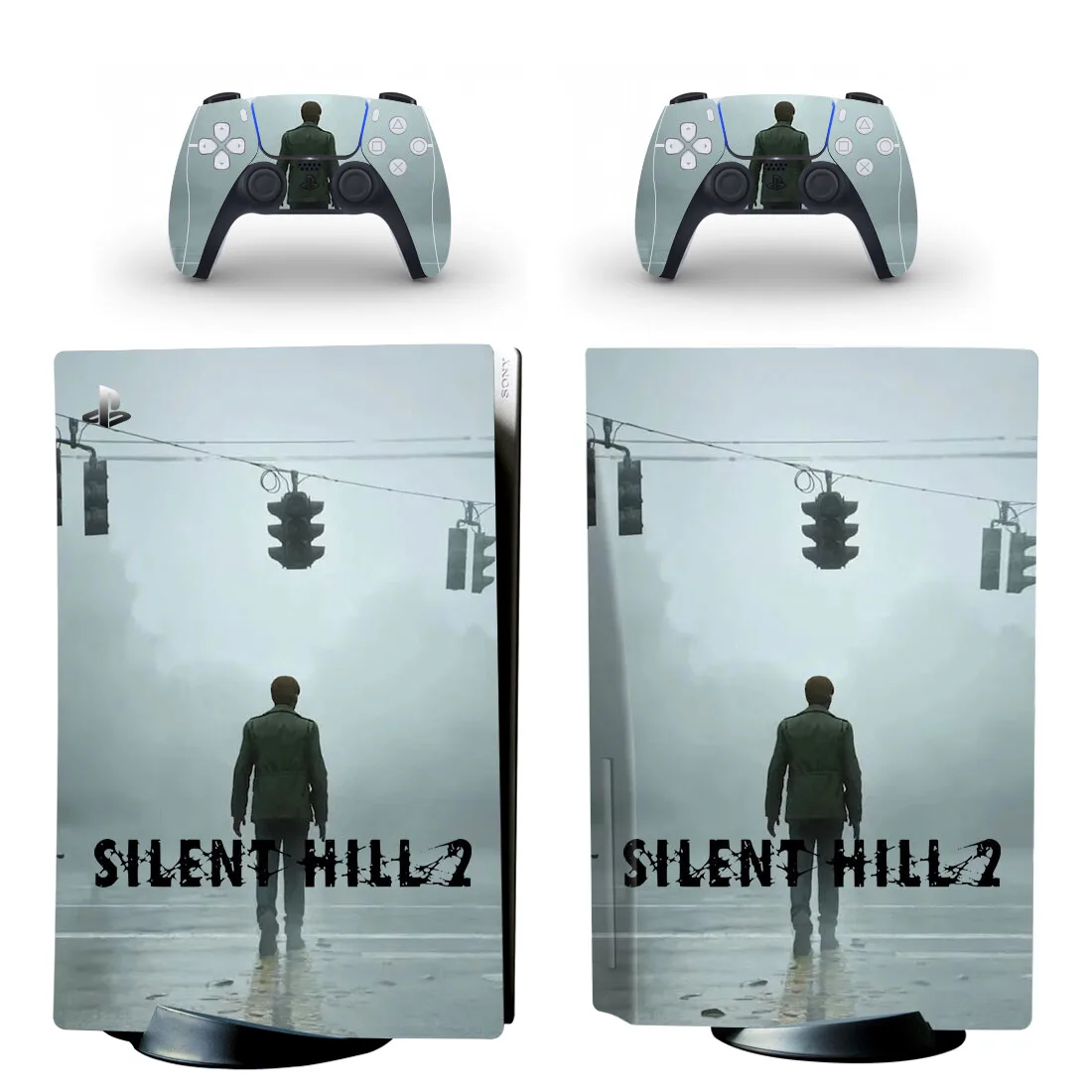 Silent Hill 2 Ps5 Disc Skin Sticker Decalcomania Cover Per Console E 2 Controller Ps5 Disk Skin Sticker Vinyl