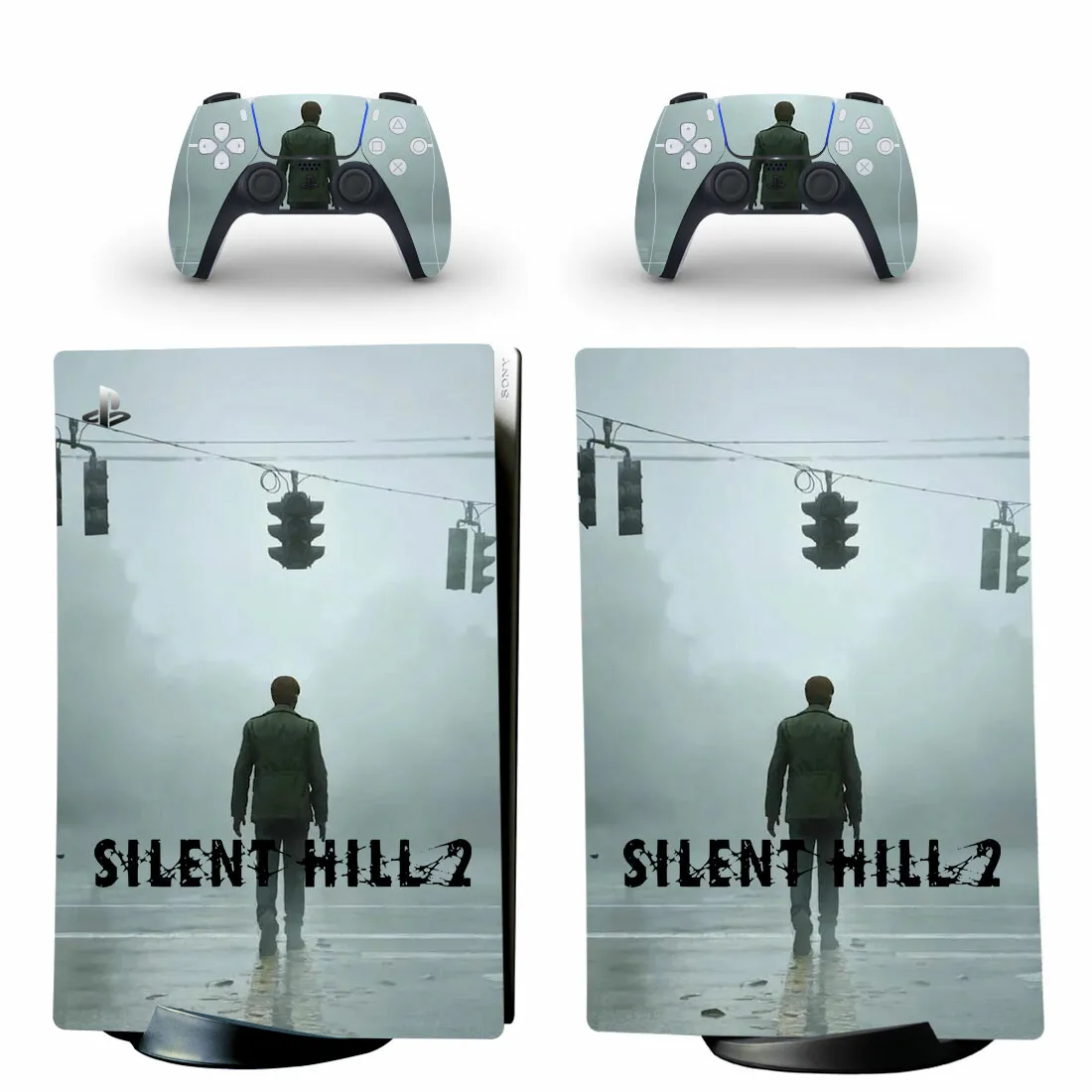 Silent Hill 2 Ps5 Digital Skin Sticker Decalcomania Cover Per Console E 2 Controller Ps5 Skin Sticker Vinyl