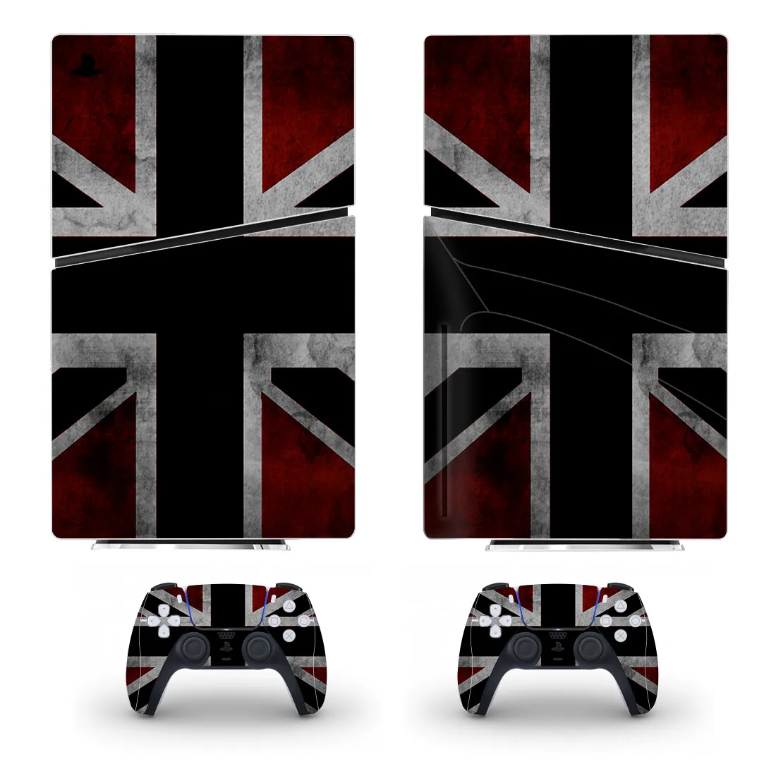 Uk National Flat Ps5 Slim Disc Skin Sticker Decalcomania Cover Per Console E 2 Controller Nuovo Vinile Ps5 Slim Disk Skin