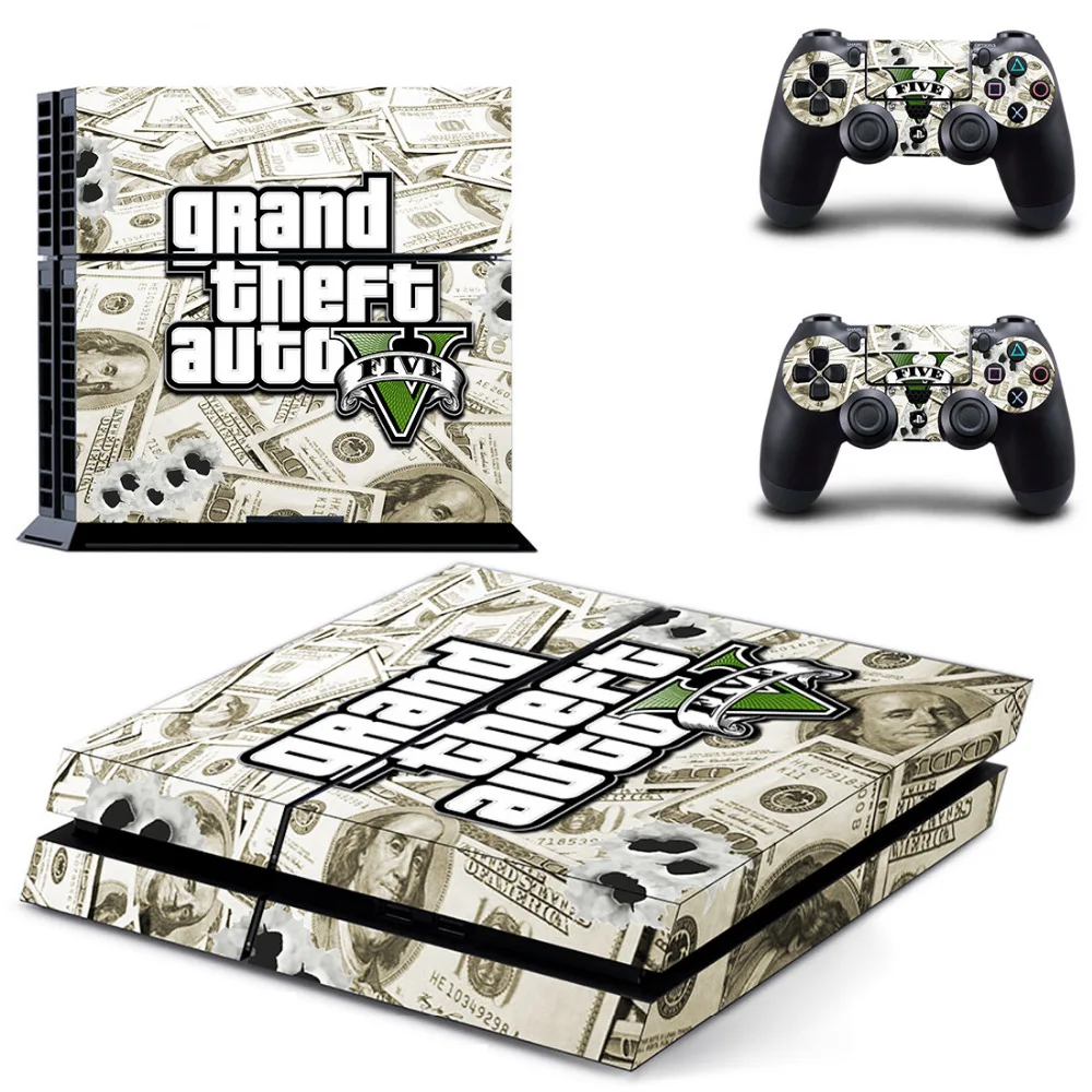 Game Grand Theft Auto V Gta 5 Ps4 Skin Sticker Decal Per Sony Playstation 4 Console E 2 Controller Ps4 Skin Sticker Vinyl