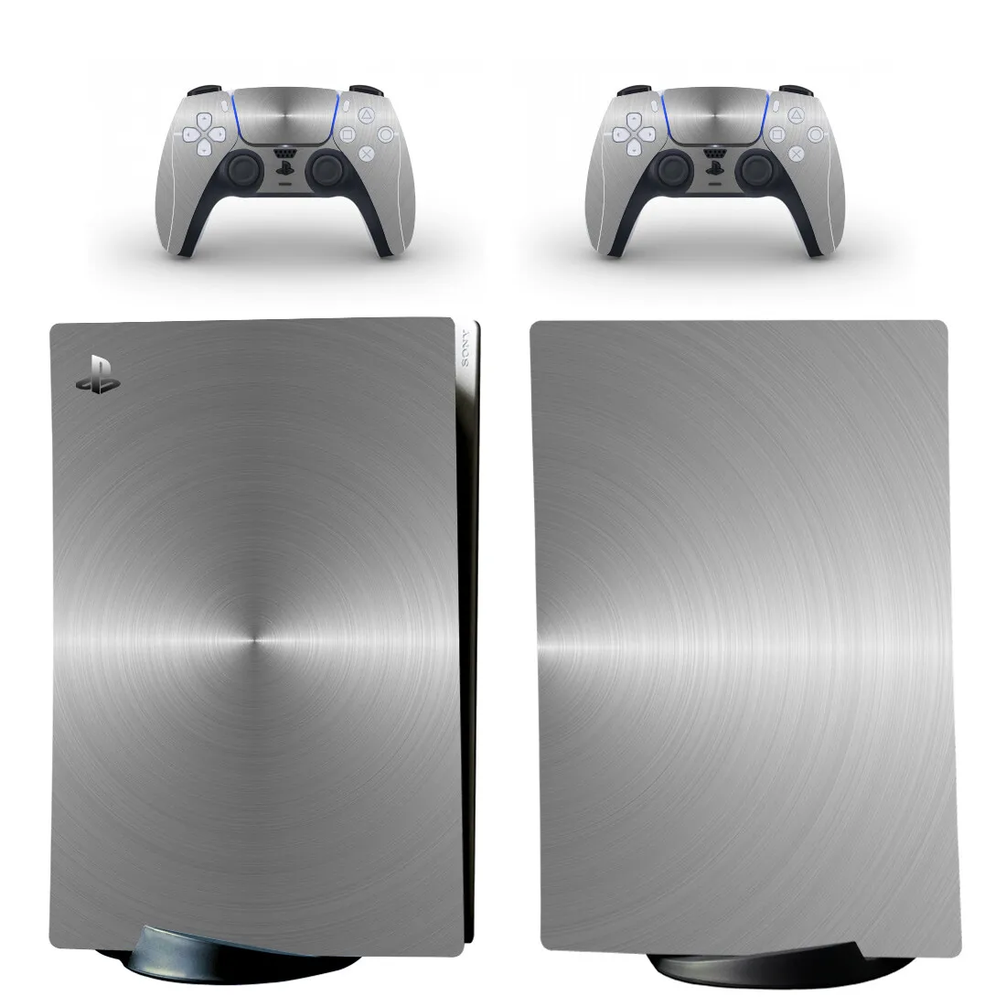 Silver Bench Drawing Metal Ps5 Digital Skin Sticker Decalcomania Cover Per Playstation 5 Console E 2 Controller Pelli In Vinile