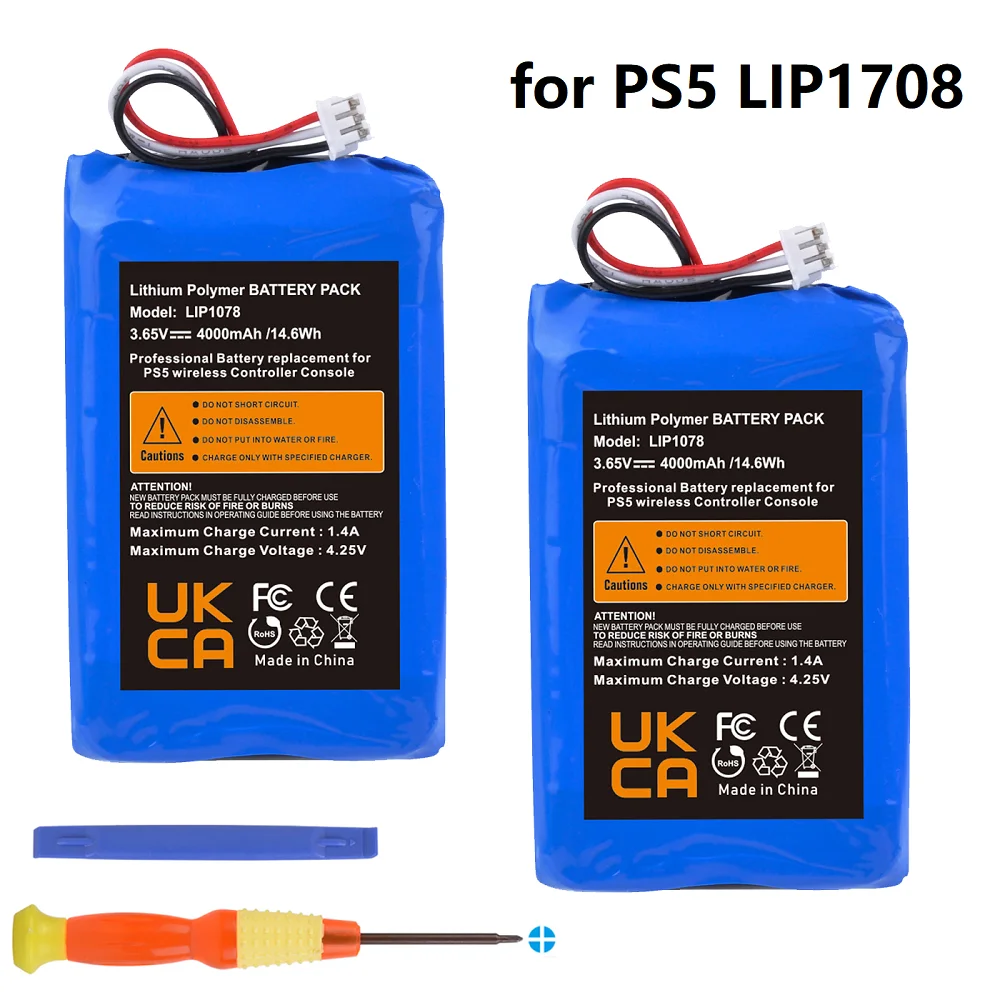 4000Mah 3.7V Akku Per Sony Playstation 5 Ps5 Dualsense Cfi-Zct1W Batteria Di Ricambio Per Controller Wireless Lip1708