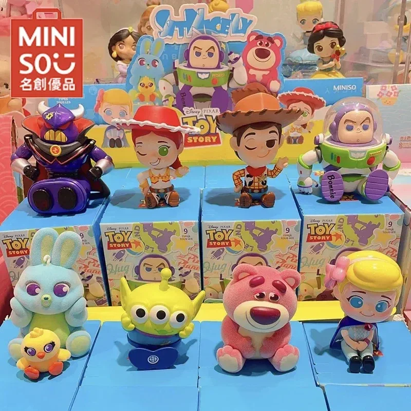 Miniso Disney Cartoon Mystery Surprise Box Figure Anime Toy Story Blind Box Lotso Alien Buzz Lightyear Candy Model Doll Toys