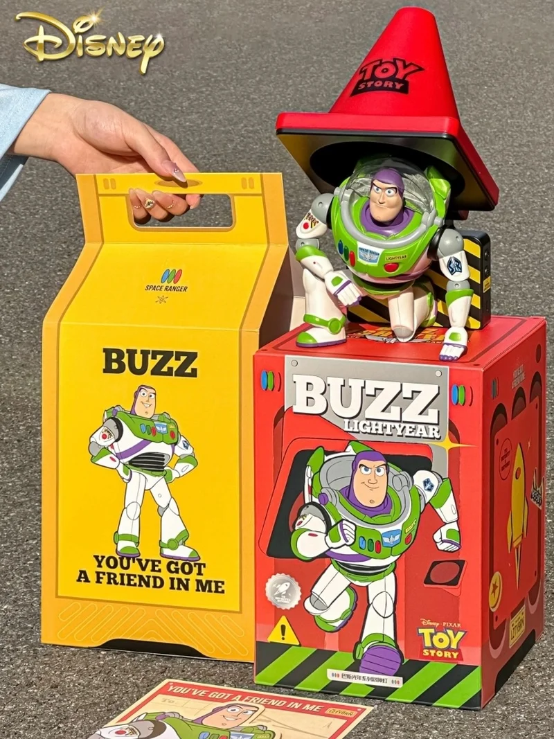 Disney Original Buzz Lightyear Roadblock Light Toy Story Series Lighting 5H Long Endurance Ornamentnet Collection Toys Friends Gift