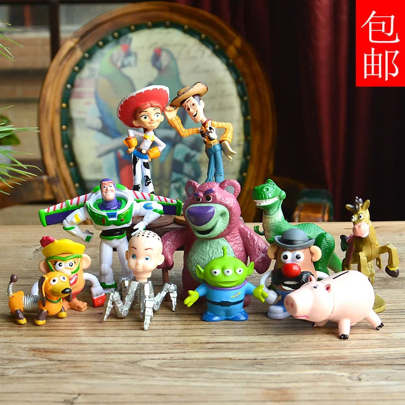 Disney Toy Story Woody Buzz Lightyear Trish Cake Baking Decorations Doll Model Gifts Anime Figurine Model