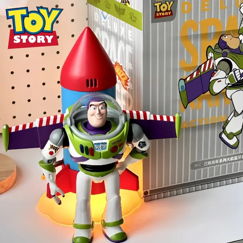 Genuine Disney Toy Story 4 Music Light Altoparlante Bluetooth Con Rocket Doll Toy Woody Buzz Lightyear Action Figure Toy Regali Di Natale