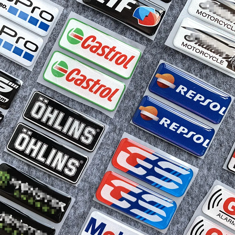 Adesivo Riflettente Epossidico Per Moto Ohlins Castrol Gopro Elf Sponsor Emblem Camera Casco Decalcomania Per Bmw Gs Rr Motorsports