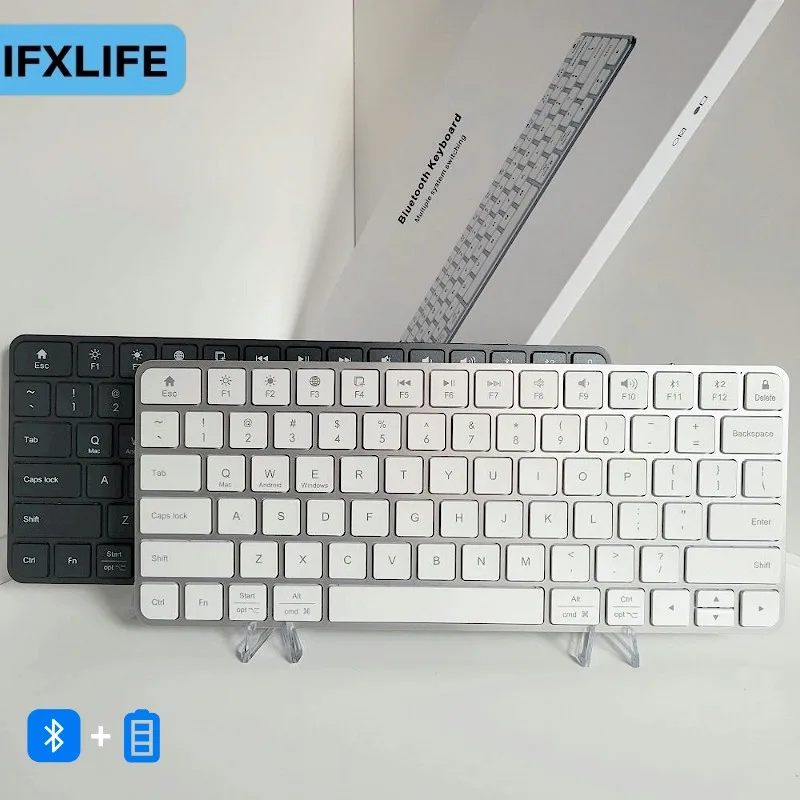 Ifxlife Wireless Bluetooth Connected Magic Keyboard Per Ipad Laptop Desktop Computer Windows/Mac