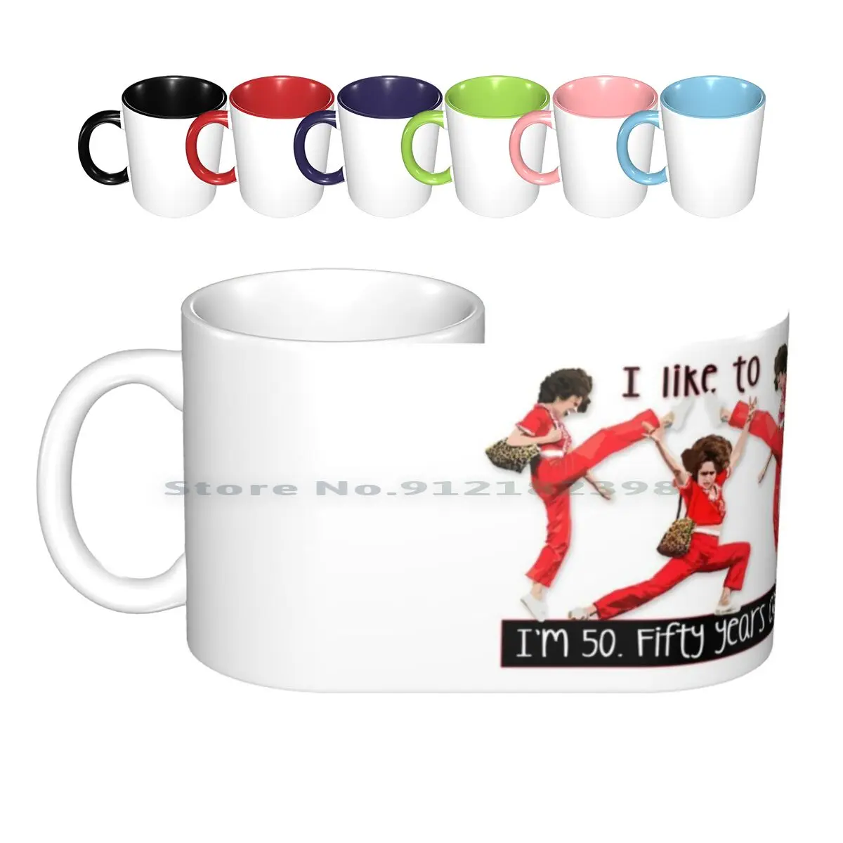 Sono 50-50 Anni Tazze In Ceramica Tazze Da Caffè Tazza Da Tè Al Latte Calcio 50 Anni 50 50 Anni Su The Hill Kick Stretch
