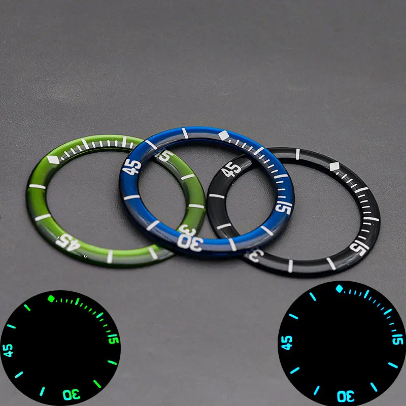 Inserto Per Lunetta Dell'Orologio Da 42.7Mm C3 Green Luminous Fit Blancpain Fifty Fathoms Series Accessori Per Orologi Da Uomo Parti Di Riparazione De