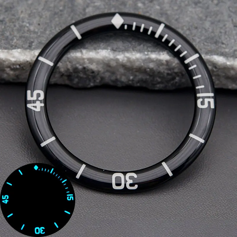 Inserto Per Lunetta Dell'Orologio Da 42.7Mm C3 Green Luminous Fit Blancpain Fifty Fathoms Series Accessori Per Orologi Da Uomo Parti Di Riparazione De