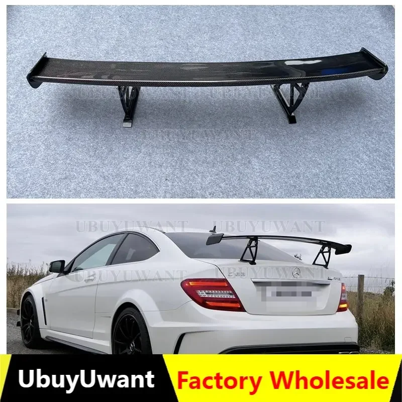 Classe C W204 C63 Coupé In Fibra Di Carbonio Serie Nera Spoiler Per Bagagliaio Ala Posteriore Adatta Per Spoiler C63 C63 2/4 Porta 2007-2014