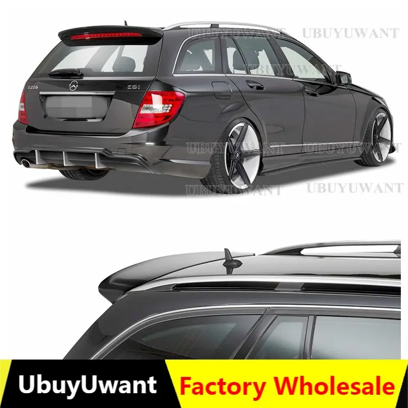 Per Mercedes Benz W204 Wagon C200 C300 C63 Station Wagon/Wagon Spoiler Per Tetto In Fibra Di Carbonio Di Alta Qualità Spoiler Per Ala Posteriore Per A
