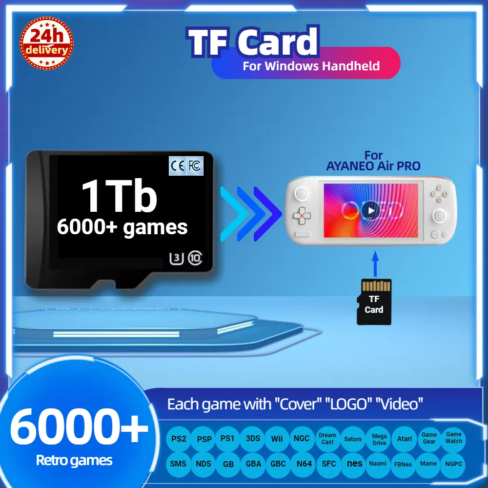 Tf Card Per Ayaneo Air Slide Pro Kun Geek 1S 2 2S Memory Top-Classificato Classic Retro Game Ps2 Psp Windows Console Portatile Palmare