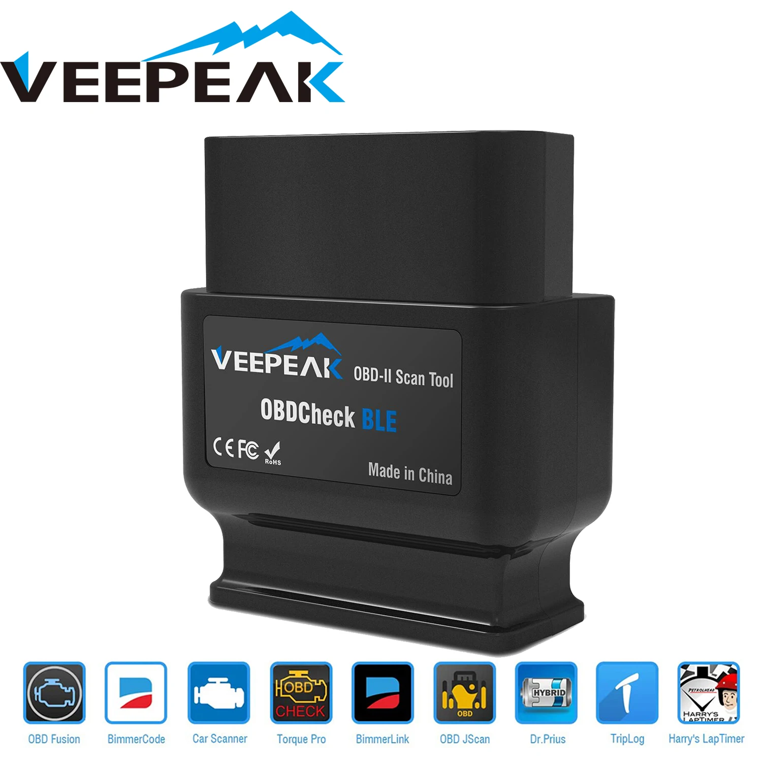 Veepeak Obdcheck Ble Obd2 Scanner Bluetooth Auto Obd Ii Strumento Di Scansione Diagnostica Per Ios E Android, Motore Di Controllo Auto Bt4.0