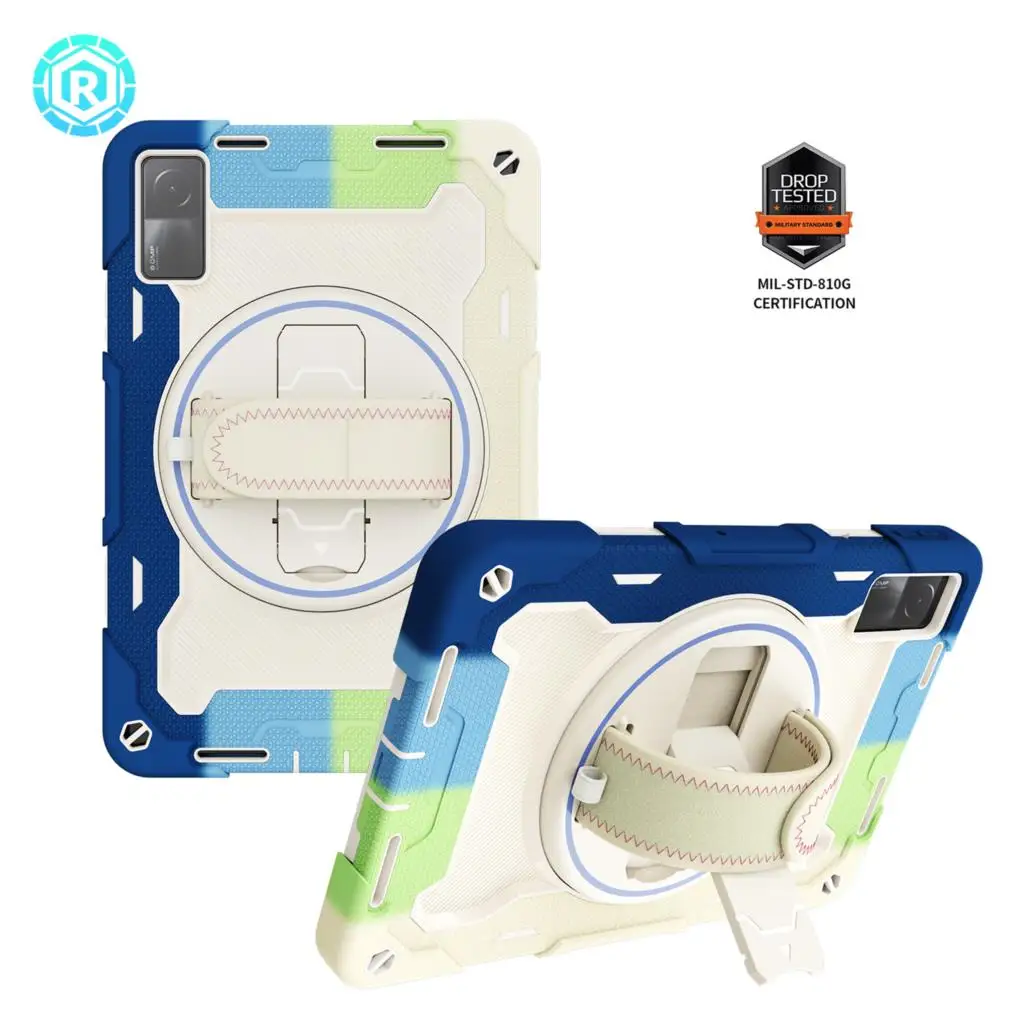 360 Custodia Rotante Per Xiaomi Pad 5 11 Pollici Pad 5 Pro 12.4 Pollici Kickstand Armor Cover Per Redmi Pad 10.61 Pollici Muli-Layer Protect
