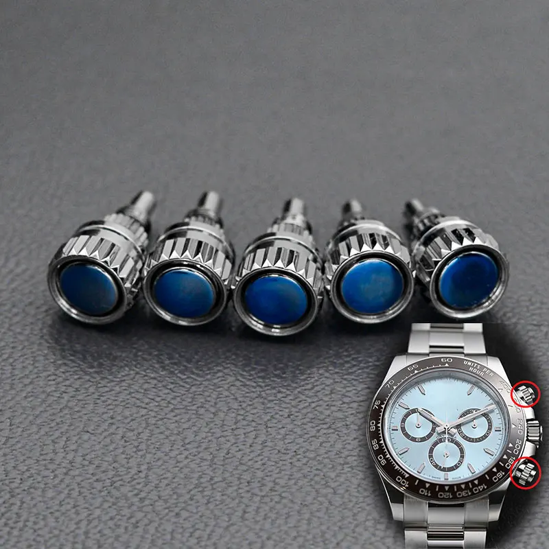 Orologio Corona Vite Pusher Fit Daytona Rolex Cassa Dell'Orologio 116500 116520 Aftermarket Parti Di Riparazione Dell'Orologio