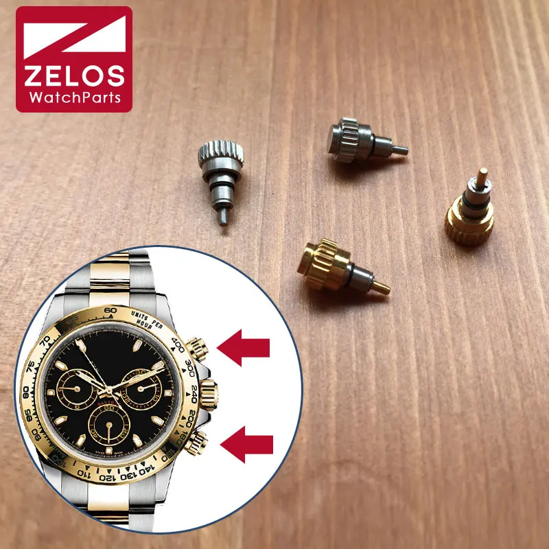 2 Pezzi/Set Impermeabile Orologio Vite Pulsante Corona Per Rolex Rlx Cosmoth Daytona Watch 116520 116515 116500 Parti Strumenti