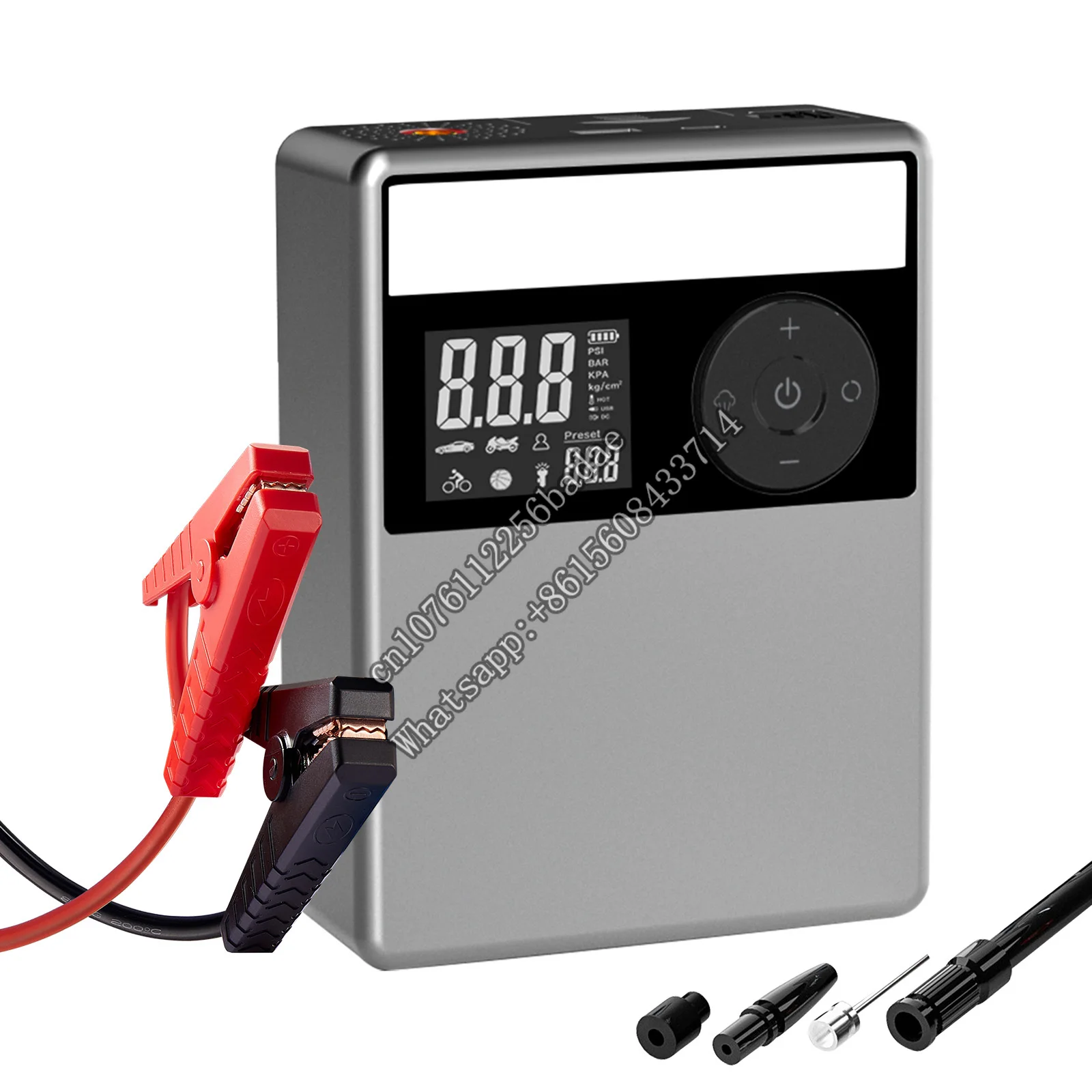 Jumpstarter Arrancador De Coche Portatil Bateria Power Bank Caricabatteria Portatile Per Auto Jump Starter Con Compressore D'Aria