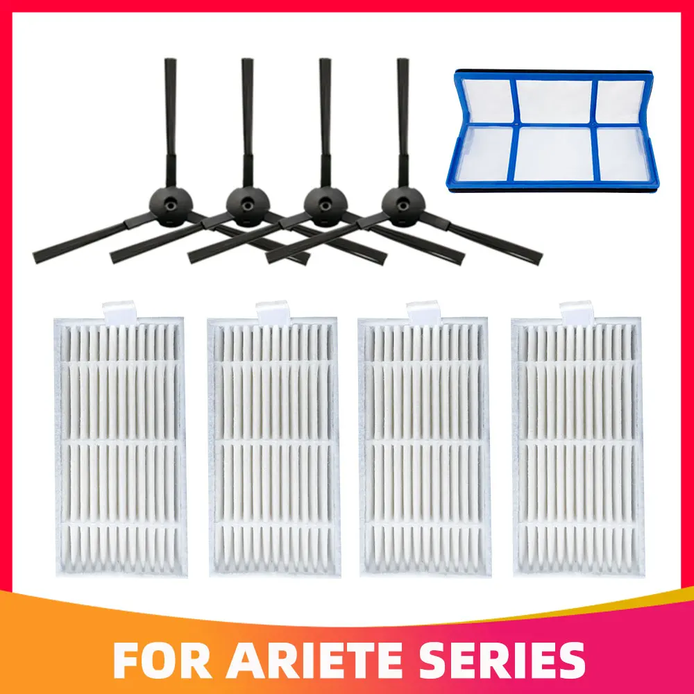 Parti Di Ricambio Spazzole Laterali Hepa/Filtro Principale Per Aspirapolvere Ariete 2711/2712/2713/2717/2718, Xclean,Pro Evolution