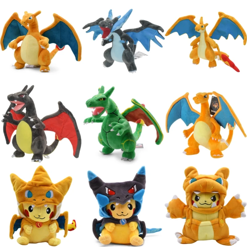 Kawaii Pokemon Shiny Mega Charizard X Y Peluche Morbidi Divertenti Pikachu Cos Charizard Peluche Bambole Bambole Festival