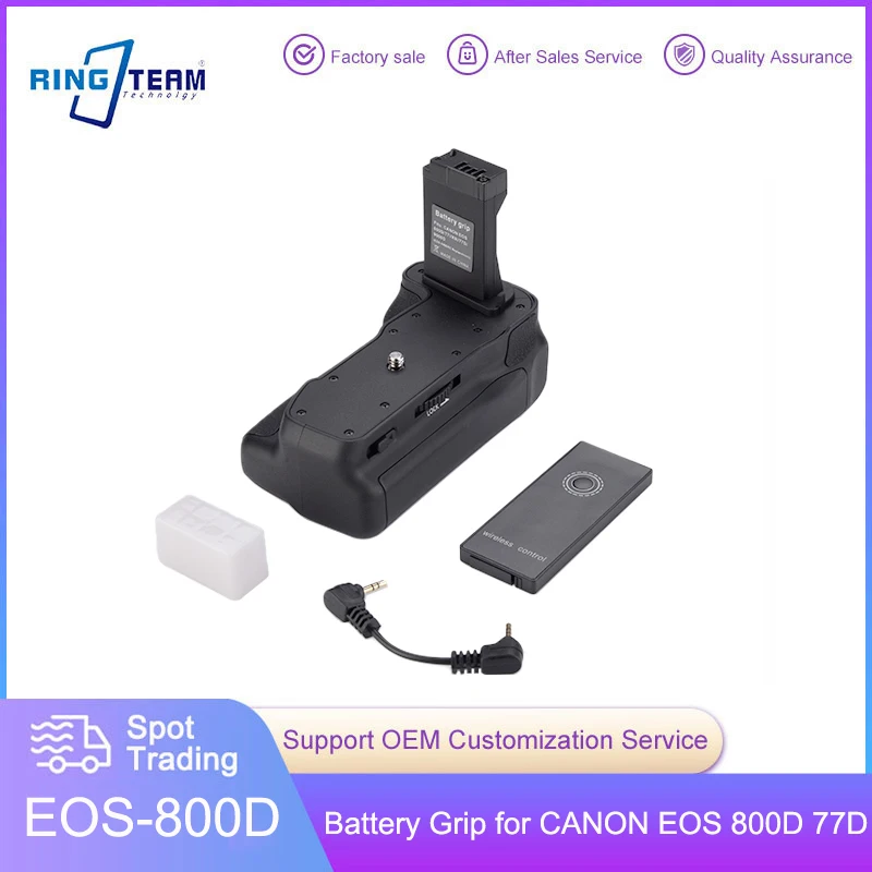 Bg-800Drc Impugnatura Batteria Verticale Eos-800D Per Canon Eos 77D 800D 9000D Rebel T7I Kiss X9I Presa Per Fotocamere Con Telecomando