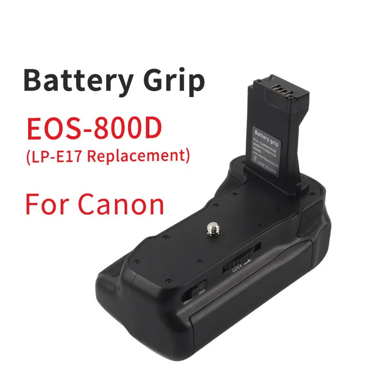 Impugnatura Batteria Verticale 800D Per Canon Eos 77D 800D 9000D Rebel T7I Kiss X9I Impugnatura Batteria