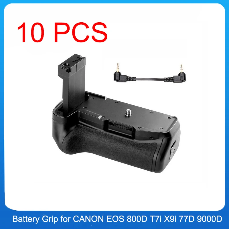 10 Pz Bg-800D Supporto Presa Batteria Verticale Eos-800D Impugnatura Batteria Per Fotocamere Canon Eos 77D 800D 9000D Rebel T7I Kiss X9I