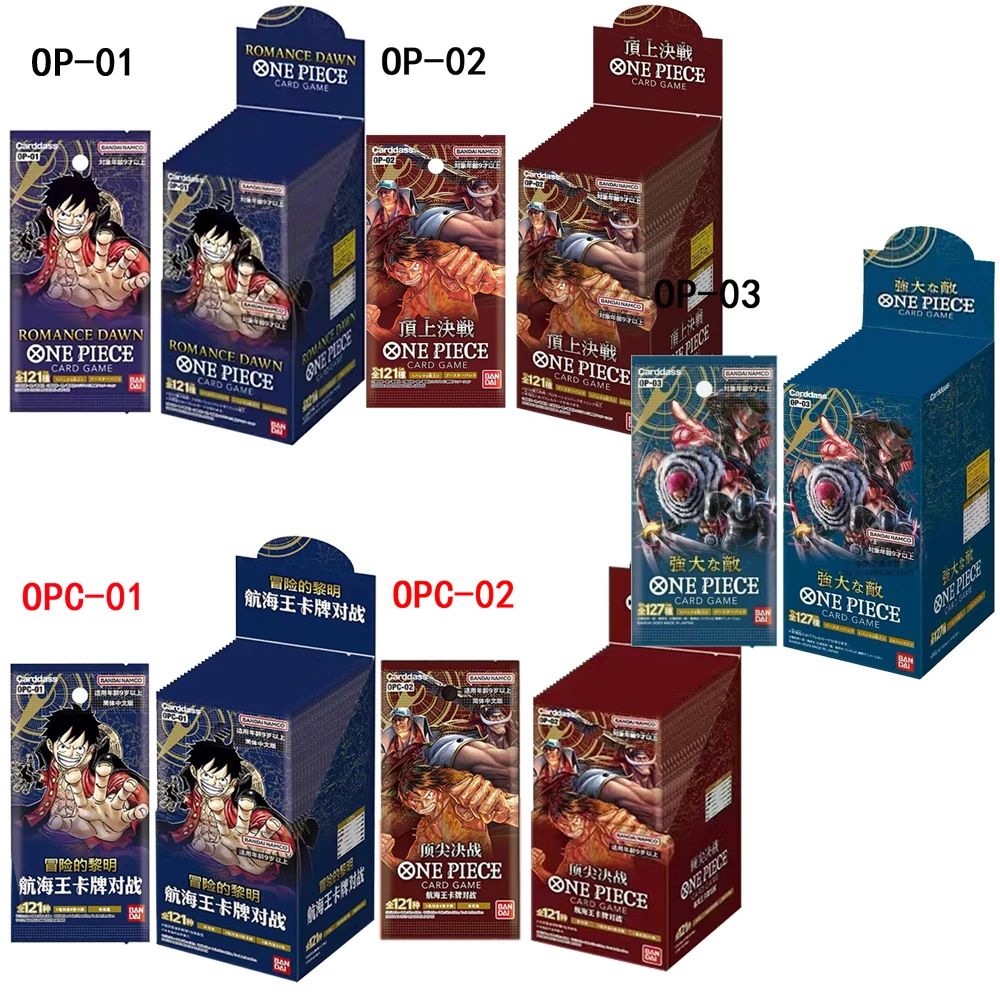 Bandai Giapponese Gioco Di Carte Di Un Pezzo Per Bambini Op01 Op02 Op03 Sea Robber King/Queen Playing Board Battle Game Card Pirate King
