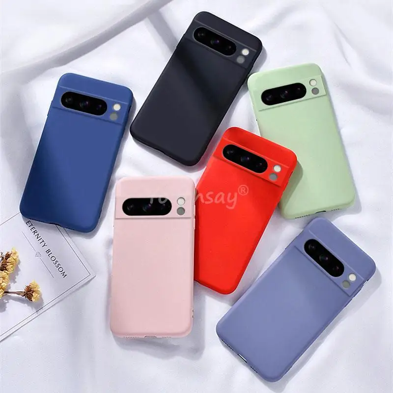 Per Google Pixel 8 Pro Custodia Custodia In Silicone Liquido Pixel 8 Pro 7 Pro 7A 6 Pro 6A Cover Tpu Soft Protector Pixel 8 Pro Custodia In Gomma