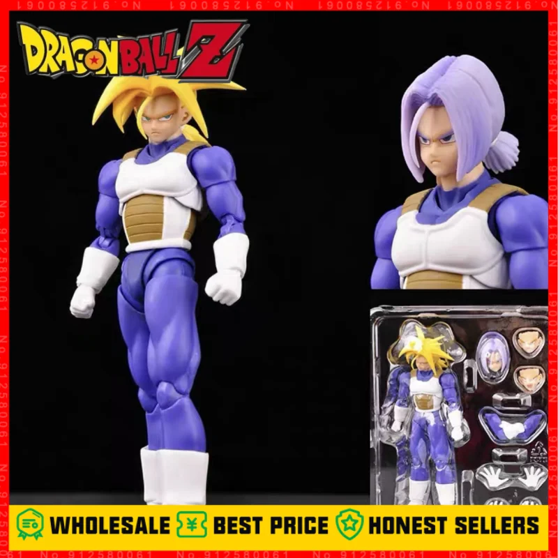 Dragon Ball Shf Trunks Figura Giunti Mobili Action Figurine Bambola Capelli Lunghi Modello Statua Giocattolo Super Saiyan Sh Figuarts Giocattolo Regal