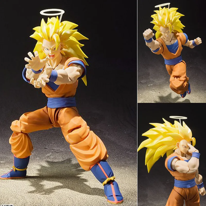 Dragon Ball Z Son Goku Action Figure Anime Super Saiyan 3 Shf Figurine Goku Ssj3 Sh Figuarts Toys Collection Modello Mobile Regalo