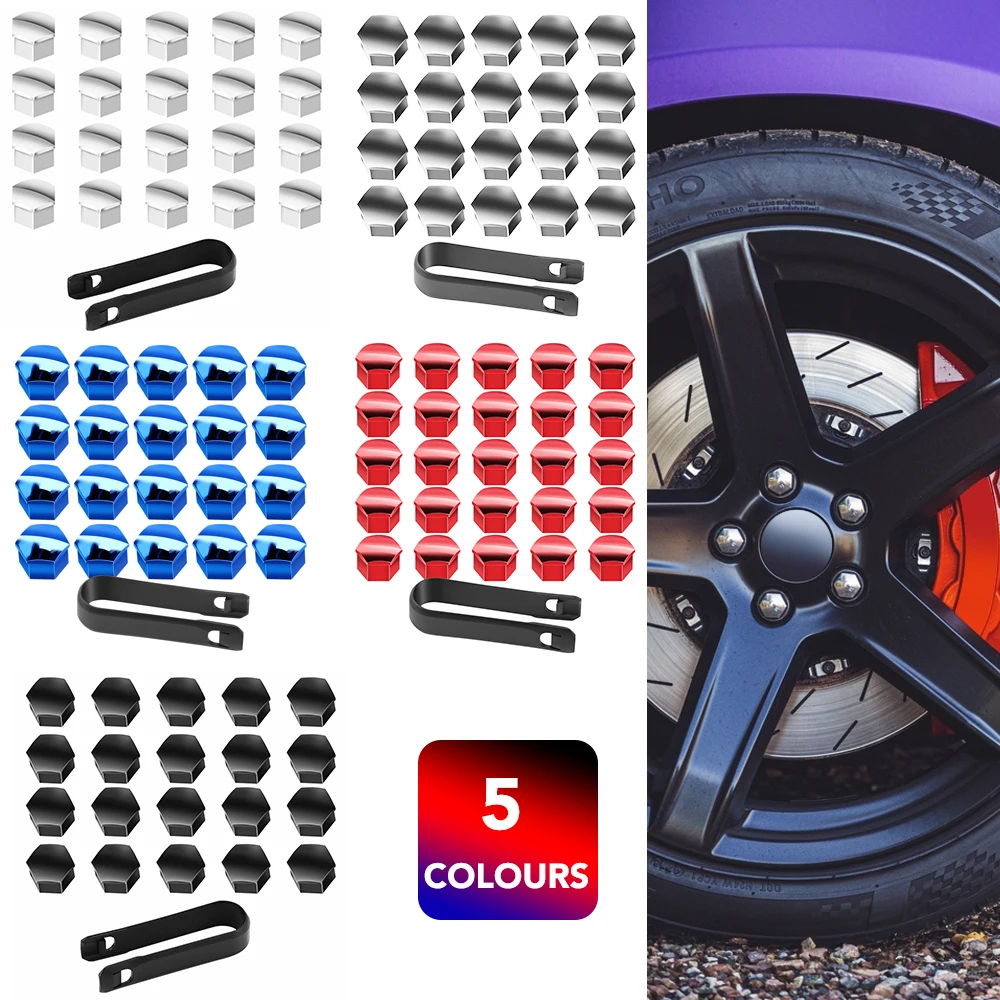 17Mm Car Wheel Nut Caps Coperture Di Protezione Caps Accessori Per Nissan X-Trail Qashqai Skoda Octavia Renault Clio Ford Focus