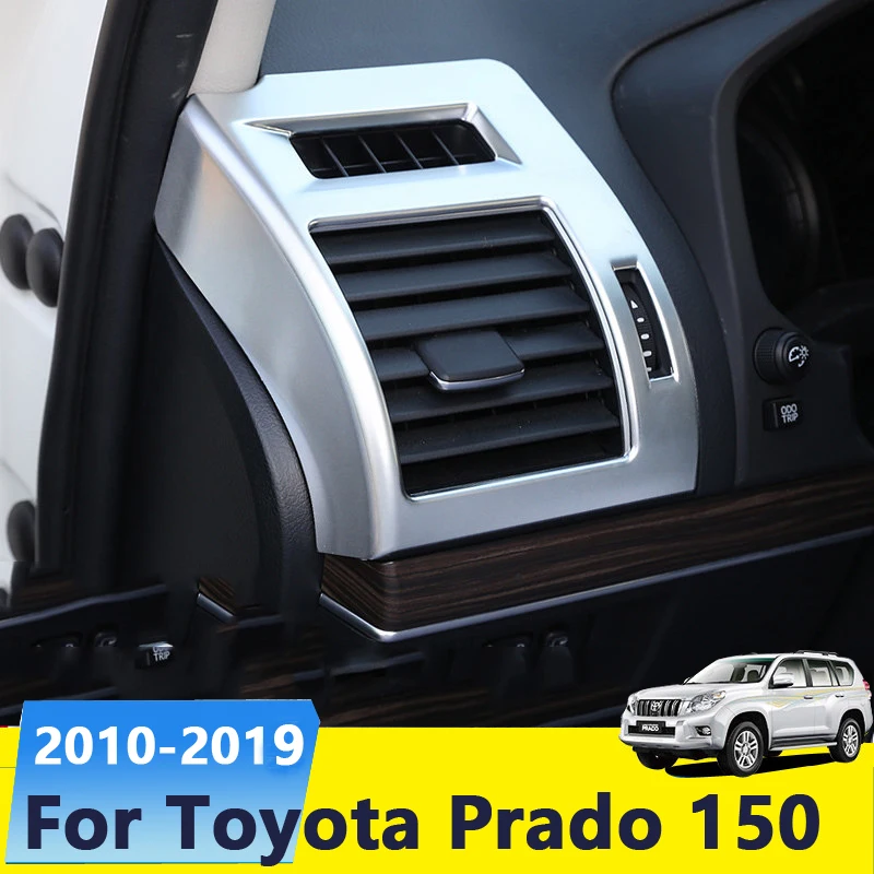 Per Toyota Land Cruiser Prado 150 2010-2020 Abs Chrome Dashboard Air Vent Trim Cover Outlet Bezel Frame Guarnire Moulding Surround