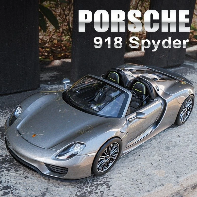 Welly 1:36 Porsche 918 Spyder Alloy Sports Car Model Diecast Metal Super Race Car Model High Simulation Collection Kids Toy Gift