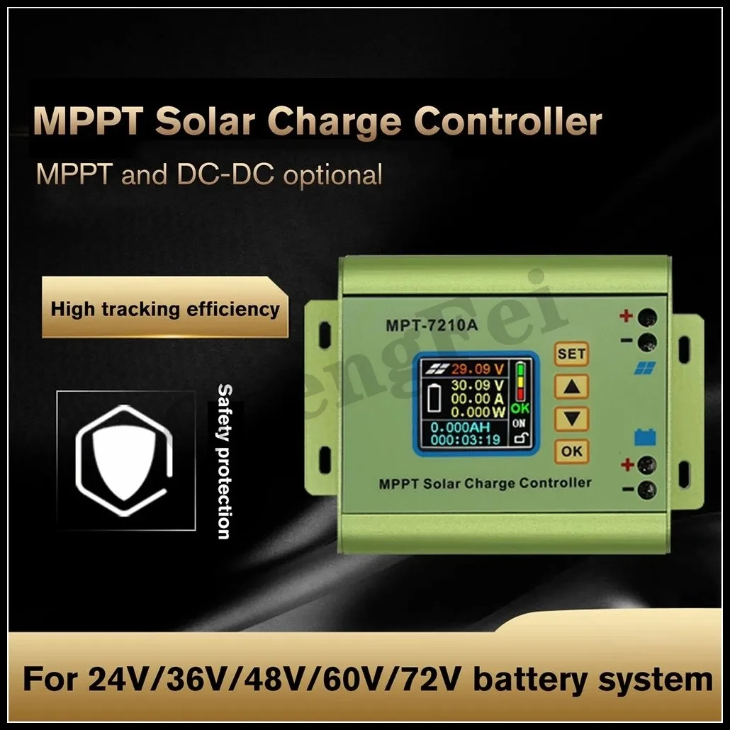 Cnc Mpt-7210A Display Lcd A Colori Mppt Regolatore Di Carica Del Pannello Solare 24/36/48/60/72V Boost Controller Della Batteria Solare