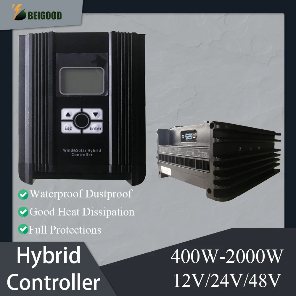Wind Solar Hybrid System Regolatore Di Carica Mppt 400W-2000W Regolatore Solare 12V 24V 48V Per Generatore Di Turbine Eoliche