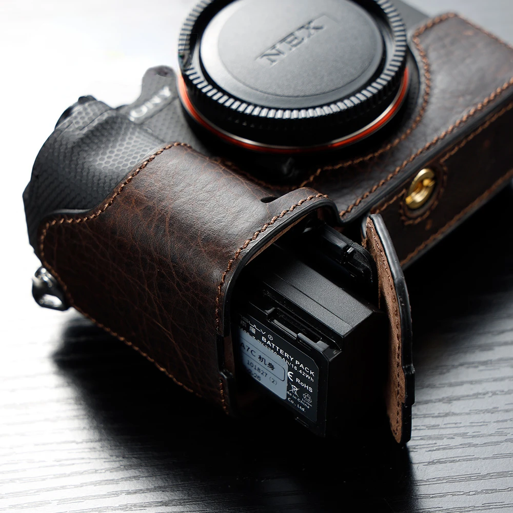 Per Sony A7C Fotocamera Body A7C Custodia Per Fotocamera In Vera Pelle Maniglia Mezza Borsa