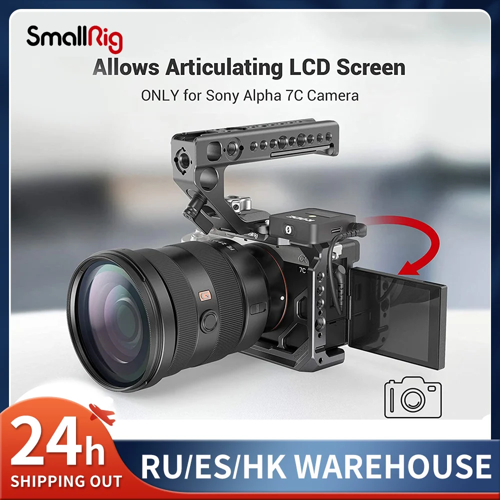 Smallrig Dslr A7C Gabbia Per Fotocamera Per Sony A7C Cage Rig Con Scarpa Fredda 1/4 ''Arri Hole Per Microfono Led Fill Light Extension 3081
