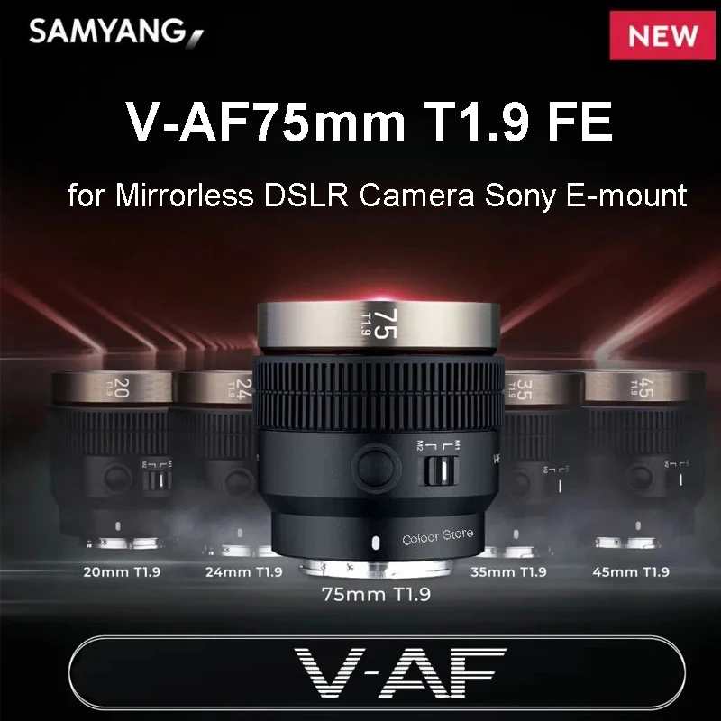 Samyang V-Af 75Mm T1.9 Fe Obiettivo Con Messa A Fuoco Automatica Per Fotocamera Dslr Mirrorless Sony E-Mount A9 A9Ii A7Rav A7Riii A7Iii A7C A7 Venezia