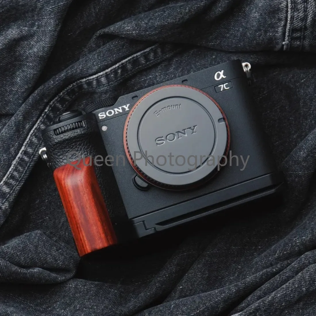 Impugnatura In Legno Ebony Walunt Camera L Plate Per Sony A7Cr A7C2 A7C Ii Sgancio Rapido Arca Swiss Camp Treppiede Muslimex