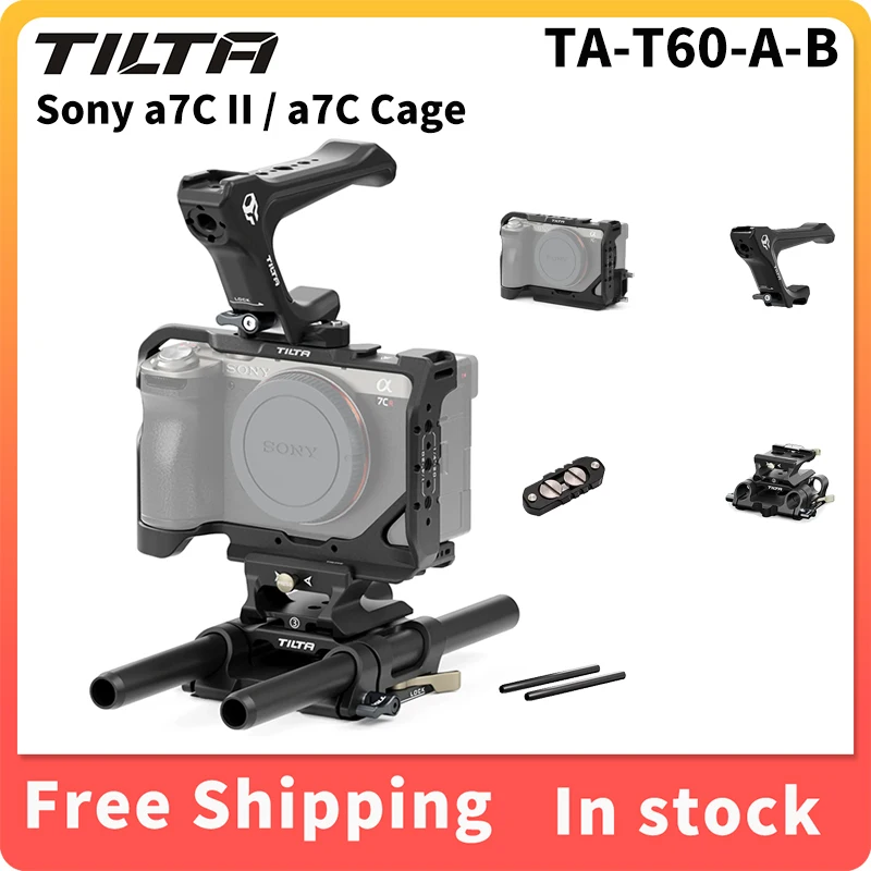 Tilta Ta-T60-A-B Rig Fusoliera Protettiva Full Camera Cage Pro Kit Per Sony A7C Ii / A7C R-Nero Titanio Grigio
