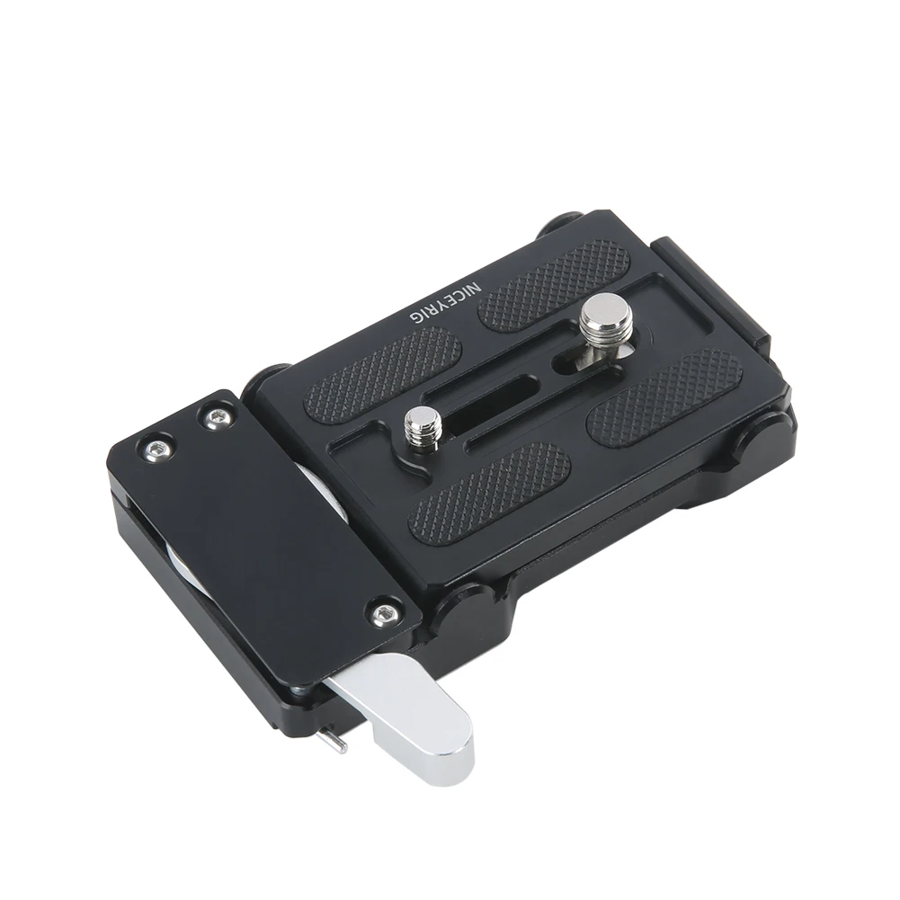 Kit Piastra Treppiede Universale Niceyrig A Sgancio Rapido (Touch And Go) Per Sony A7C Kinefinity Mavo/Terra Lumix S5/G9/G95 Canon R5/R6