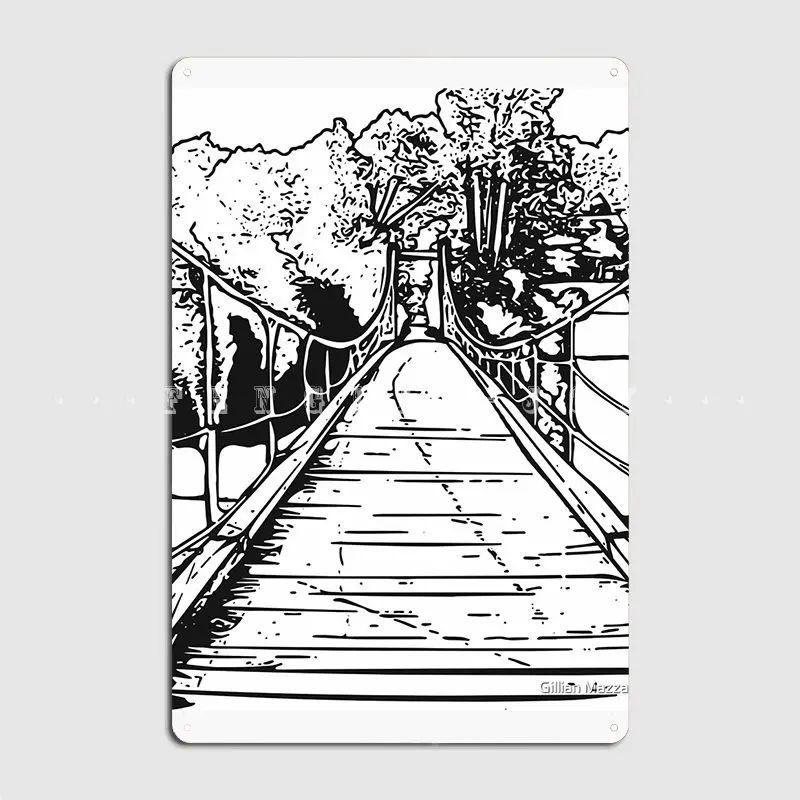 The Swinging Bridge Metal Sign Club Party Club Bar Piatti Personalizzati Tin Sign Poster