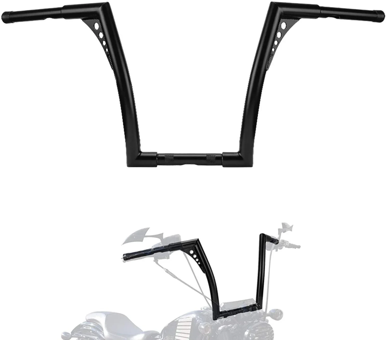 12 "Rise Ape Hangers Rise Ape Z Hangers Manubrio Moto Per Touring Cvo Street Glide Tri Glide Electra Glide Accessori