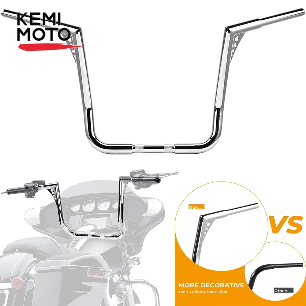 Moto 12 "Rise Ape Hangers Rise Ape Z Hangers Manubri Per Touring Cvo Street Glide Tri Glide Electra Glide Accessori